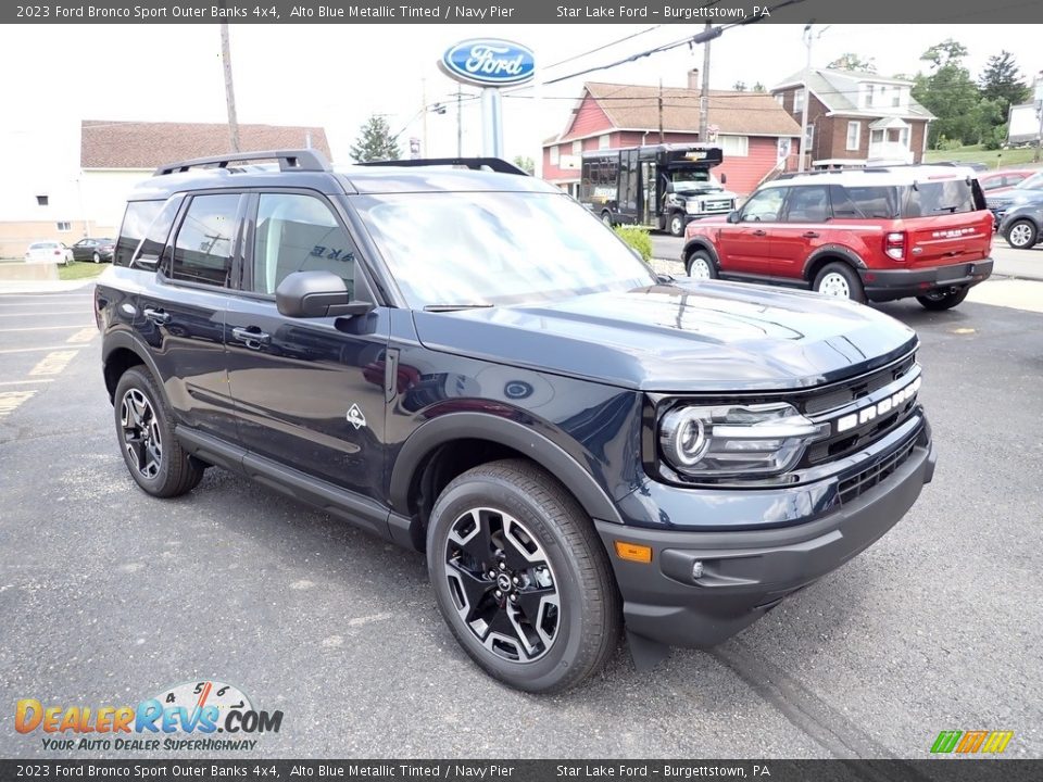 2023 Ford Bronco Sport Outer Banks 4x4 Alto Blue Metallic Tinted / Navy Pier Photo #7