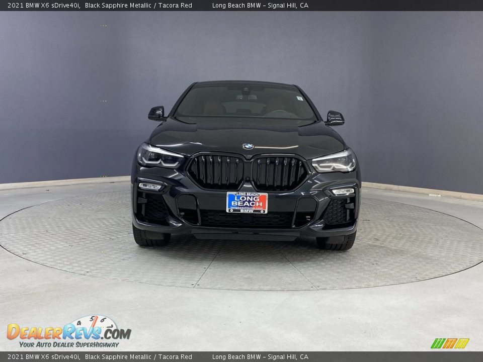 2021 BMW X6 sDrive40i Black Sapphire Metallic / Tacora Red Photo #2