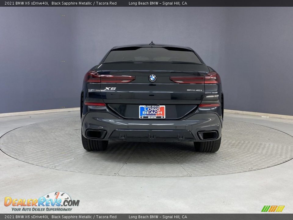2021 BMW X6 sDrive40i Black Sapphire Metallic / Tacora Red Photo #4