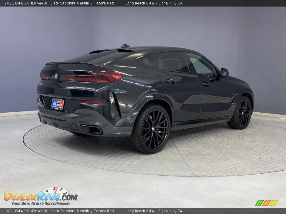 2021 BMW X6 sDrive40i Black Sapphire Metallic / Tacora Red Photo #5