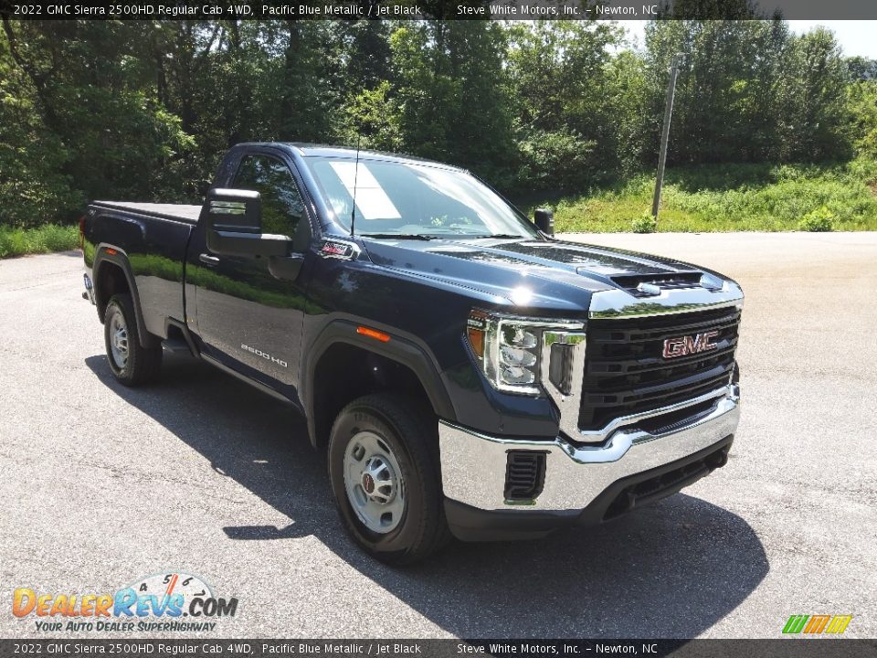 2022 GMC Sierra 2500HD Regular Cab 4WD Pacific Blue Metallic / Jet Black Photo #2