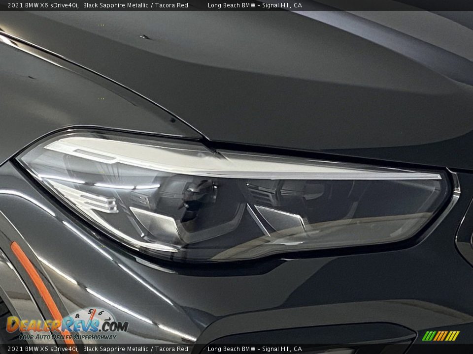 2021 BMW X6 sDrive40i Black Sapphire Metallic / Tacora Red Photo #6