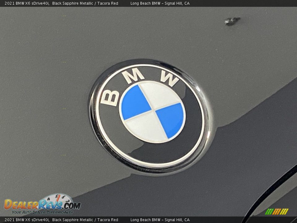 2021 BMW X6 sDrive40i Black Sapphire Metallic / Tacora Red Photo #7