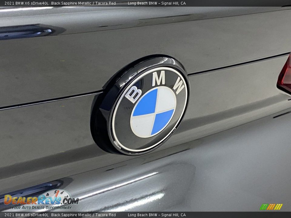 2021 BMW X6 sDrive40i Black Sapphire Metallic / Tacora Red Photo #9