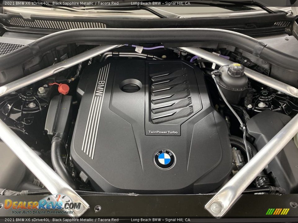 2021 BMW X6 sDrive40i Black Sapphire Metallic / Tacora Red Photo #11