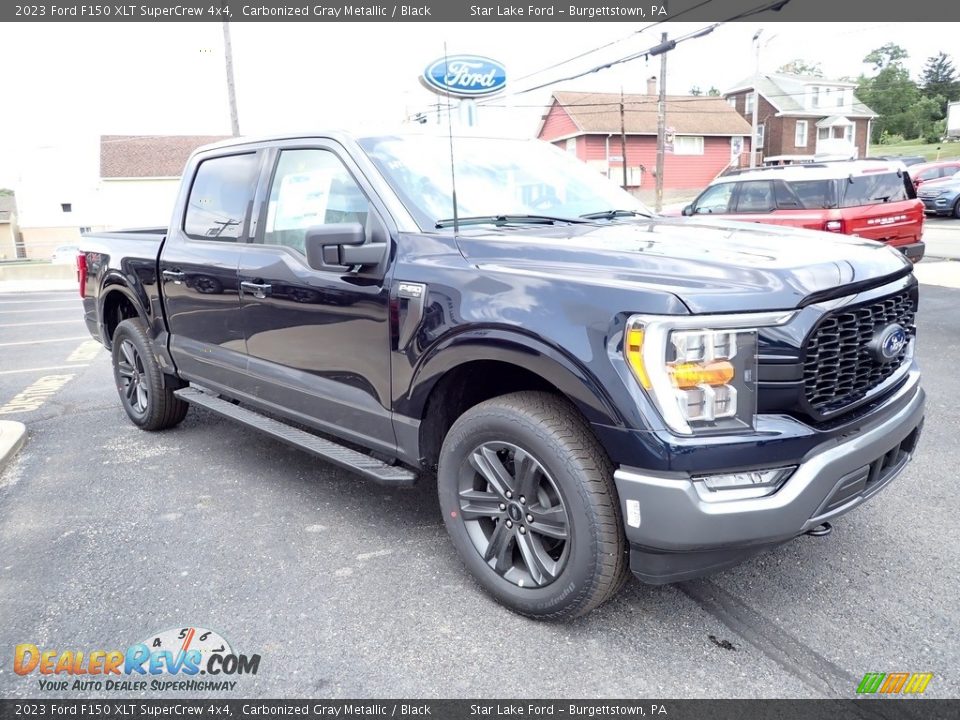 2023 Ford F150 XLT SuperCrew 4x4 Carbonized Gray Metallic / Black Photo #7