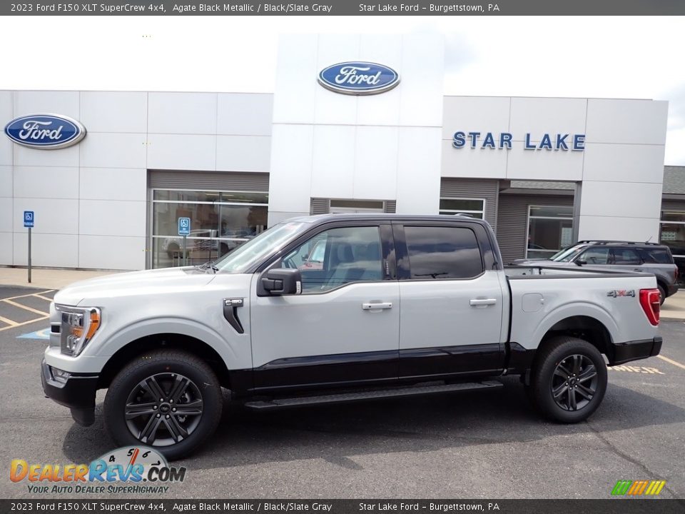 2023 Ford F150 XLT SuperCrew 4x4 Agate Black Metallic / Black/Slate Gray Photo #1