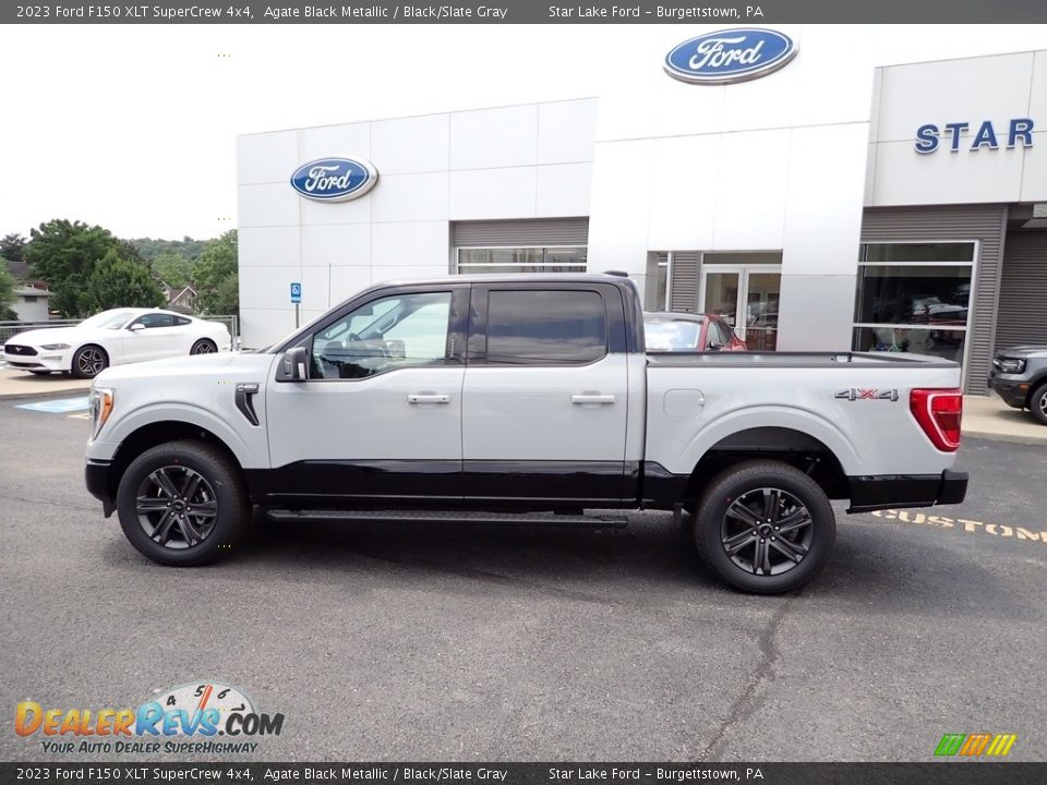 2023 Ford F150 XLT SuperCrew 4x4 Agate Black Metallic / Black/Slate Gray Photo #2