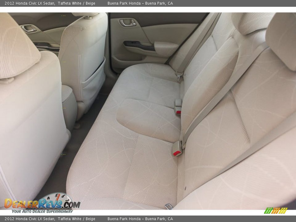 2012 Honda Civic LX Sedan Taffeta White / Beige Photo #4