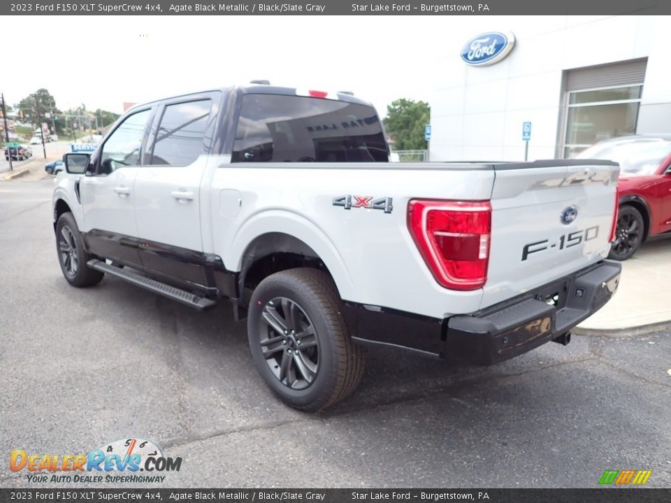 2023 Ford F150 XLT SuperCrew 4x4 Agate Black Metallic / Black/Slate Gray Photo #3