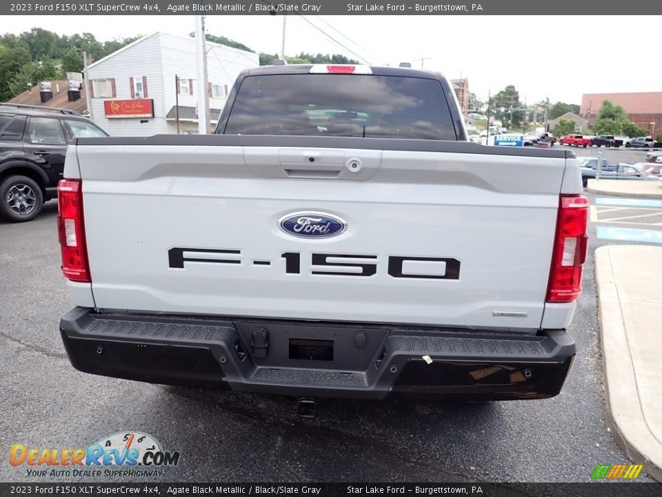 2023 Ford F150 XLT SuperCrew 4x4 Agate Black Metallic / Black/Slate Gray Photo #4