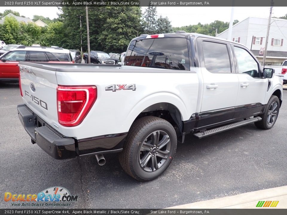 2023 Ford F150 XLT SuperCrew 4x4 Agate Black Metallic / Black/Slate Gray Photo #5