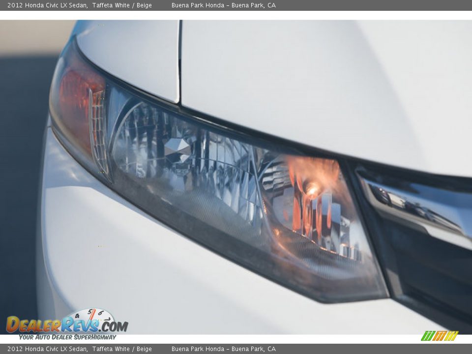 2012 Honda Civic LX Sedan Taffeta White / Beige Photo #8