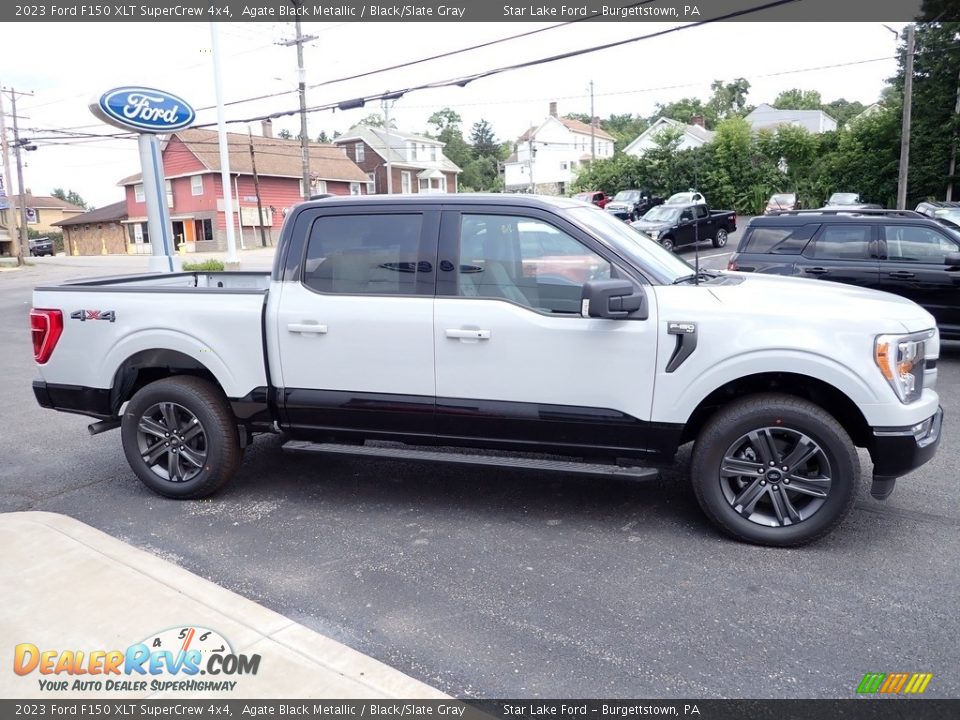 2023 Ford F150 XLT SuperCrew 4x4 Agate Black Metallic / Black/Slate Gray Photo #6