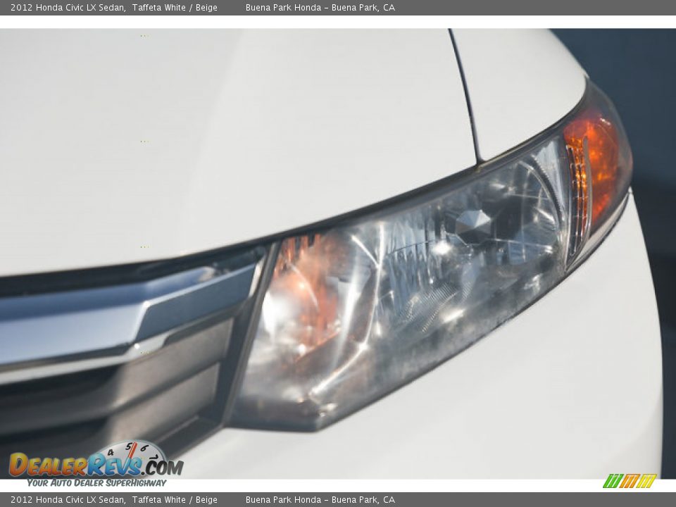 2012 Honda Civic LX Sedan Taffeta White / Beige Photo #9