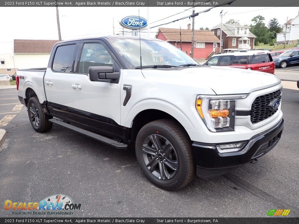 2023 Ford F150 XLT SuperCrew 4x4 Agate Black Metallic / Black/Slate Gray Photo #7