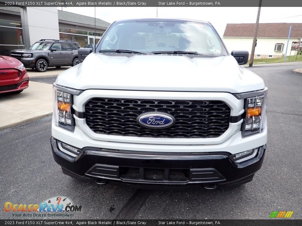 2023 Ford F150 XLT SuperCrew 4x4 Agate Black Metallic / Black/Slate Gray Photo #8