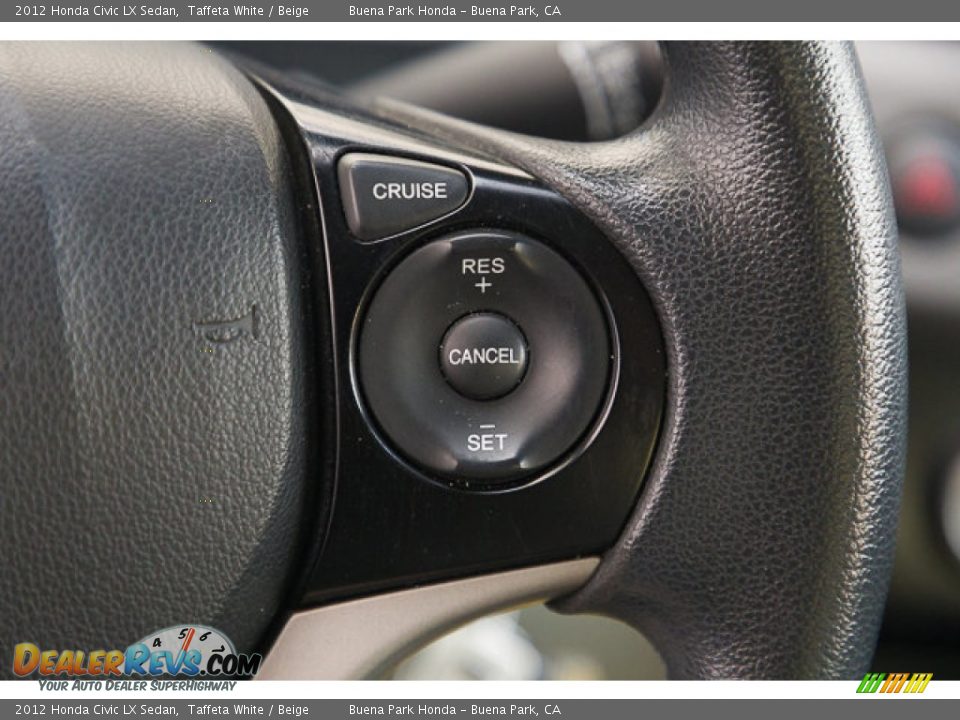 2012 Honda Civic LX Sedan Taffeta White / Beige Photo #17