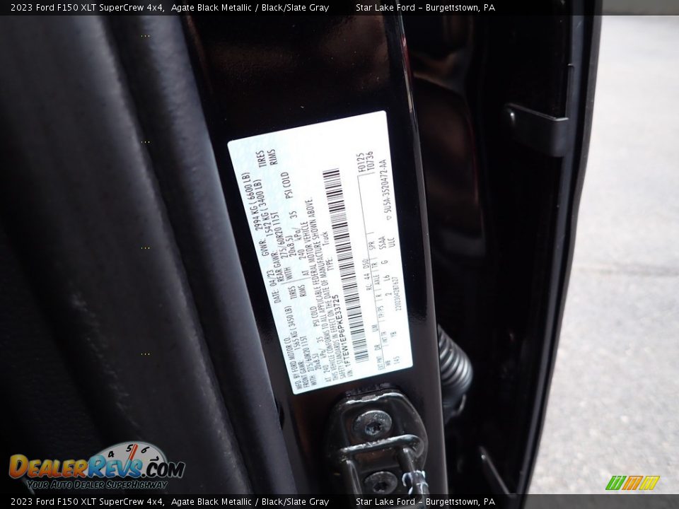 2023 Ford F150 XLT SuperCrew 4x4 Agate Black Metallic / Black/Slate Gray Photo #20