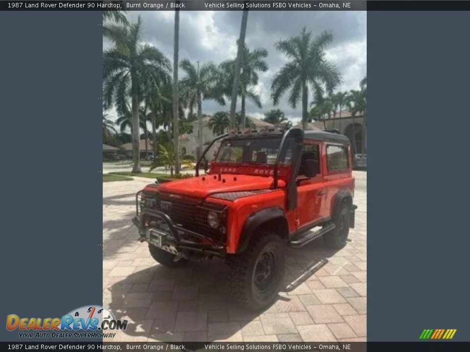 1987 Land Rover Defender 90 Hardtop Burnt Orange / Black Photo #6