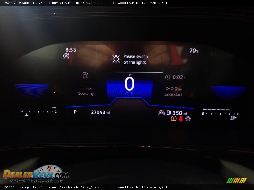2022 Volkswagen Taos S Platinum Gray Metallic / Gray/Black Photo #23