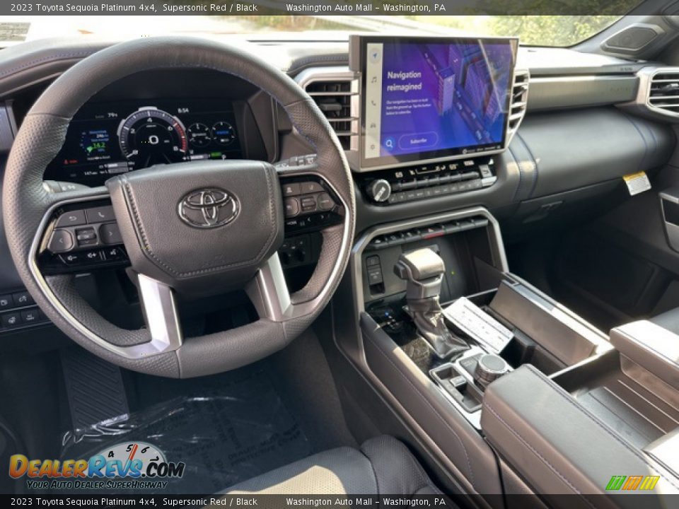 Black Interior - 2023 Toyota Sequoia Platinum 4x4 Photo #3