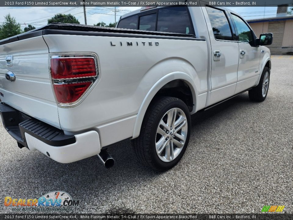 2013 Ford F150 Limited SuperCrew 4x4 White Platinum Metallic Tri-Coat / FX Sport Appearance Black/Red Photo #5