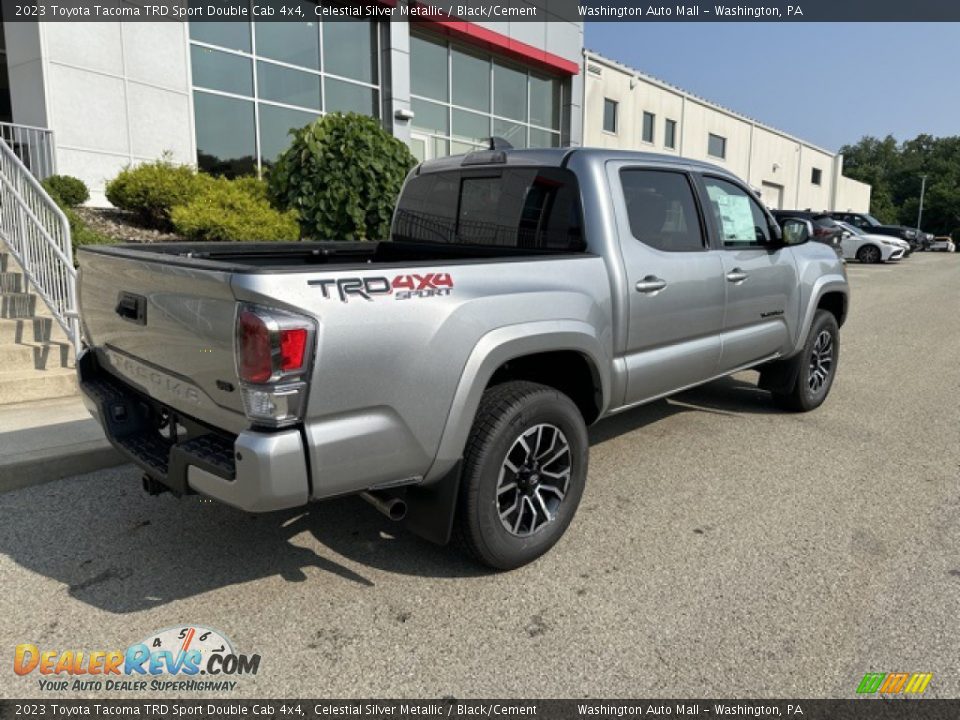 2023 Toyota Tacoma TRD Sport Double Cab 4x4 Celestial Silver Metallic / Black/Cement Photo #9