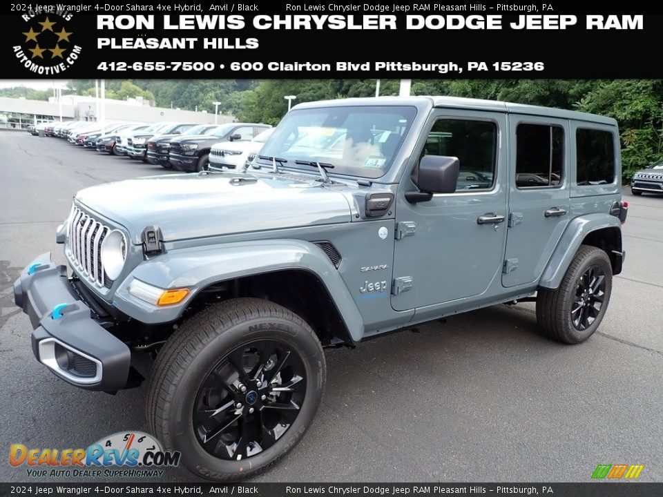 2024 Jeep Wrangler 4-Door Sahara 4xe Hybrid Anvil / Black Photo #1