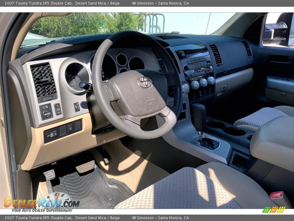 2007 Toyota Tundra SR5 Double Cab Desert Sand Mica / Beige Photo #13