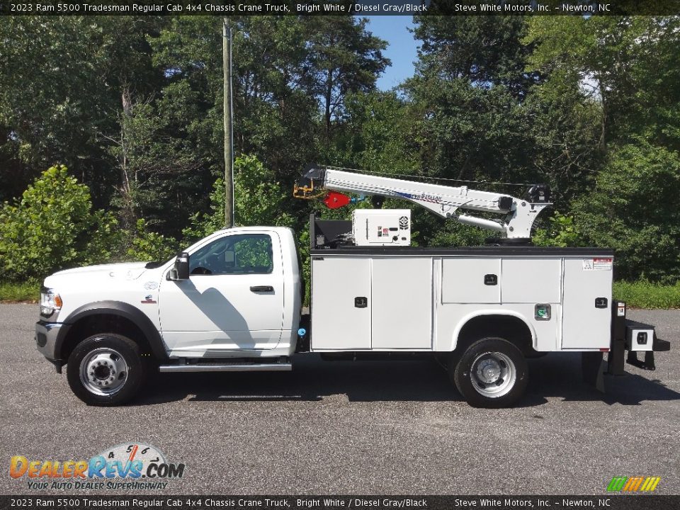 Bright White 2023 Ram 5500 Tradesman Regular Cab 4x4 Chassis Crane Truck Photo #1