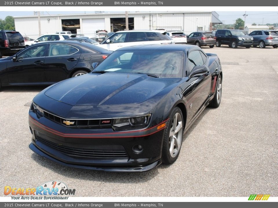 2015 Chevrolet Camaro LT Coupe Black / Inferno Orange Photo #1