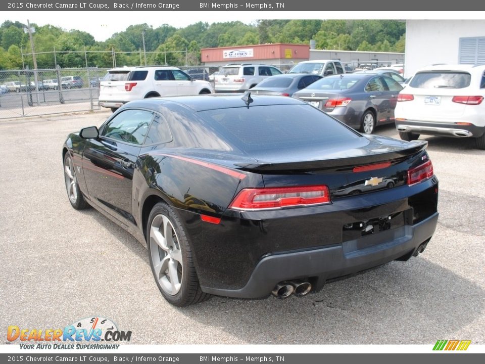 2015 Chevrolet Camaro LT Coupe Black / Inferno Orange Photo #3