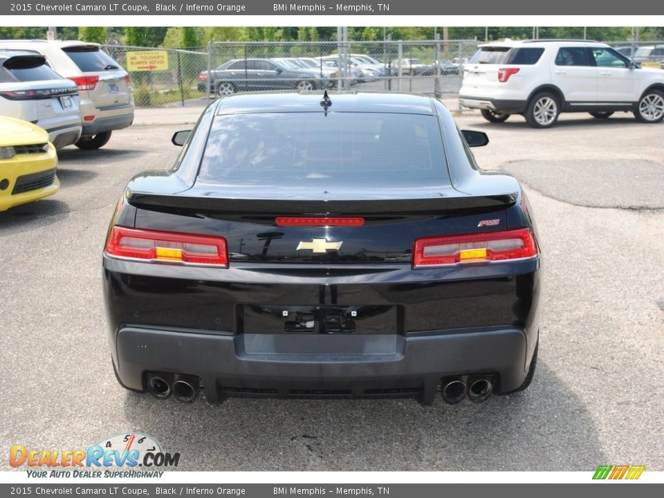 2015 Chevrolet Camaro LT Coupe Black / Inferno Orange Photo #4