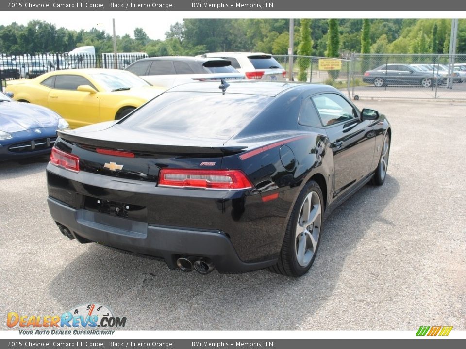 2015 Chevrolet Camaro LT Coupe Black / Inferno Orange Photo #5