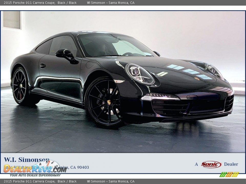 2015 Porsche 911 Carrera Coupe Black / Black Photo #1