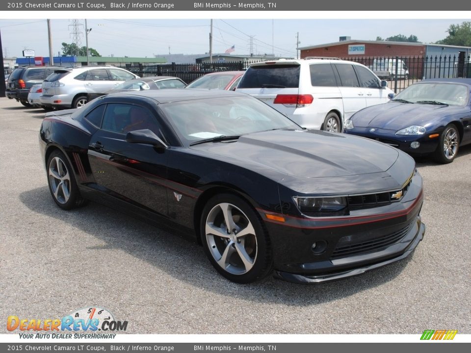 2015 Chevrolet Camaro LT Coupe Black / Inferno Orange Photo #7