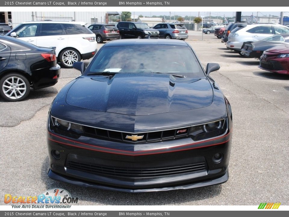 2015 Chevrolet Camaro LT Coupe Black / Inferno Orange Photo #8