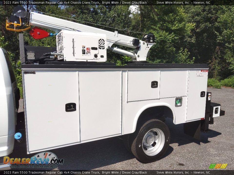 2023 Ram 5500 Tradesman Regular Cab 4x4 Chassis Crane Truck Bright White / Diesel Gray/Black Photo #14