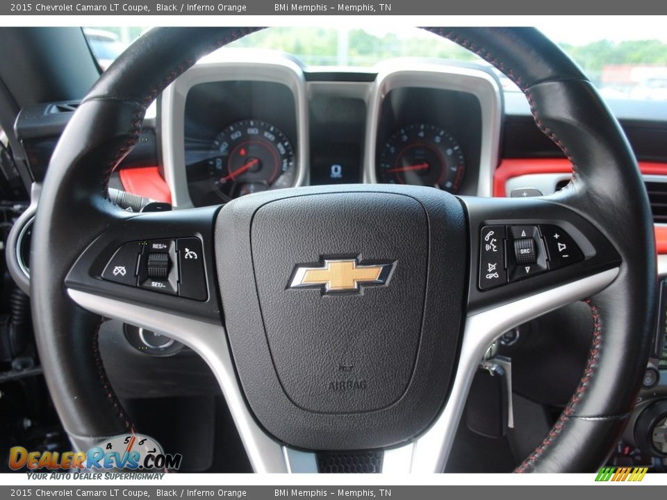 2015 Chevrolet Camaro LT Coupe Black / Inferno Orange Photo #11