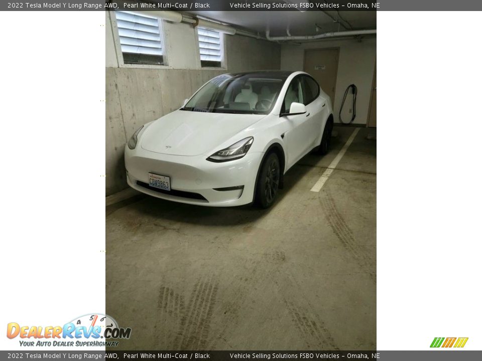 2022 Tesla Model Y Long Range AWD Pearl White Multi-Coat / Black Photo #5