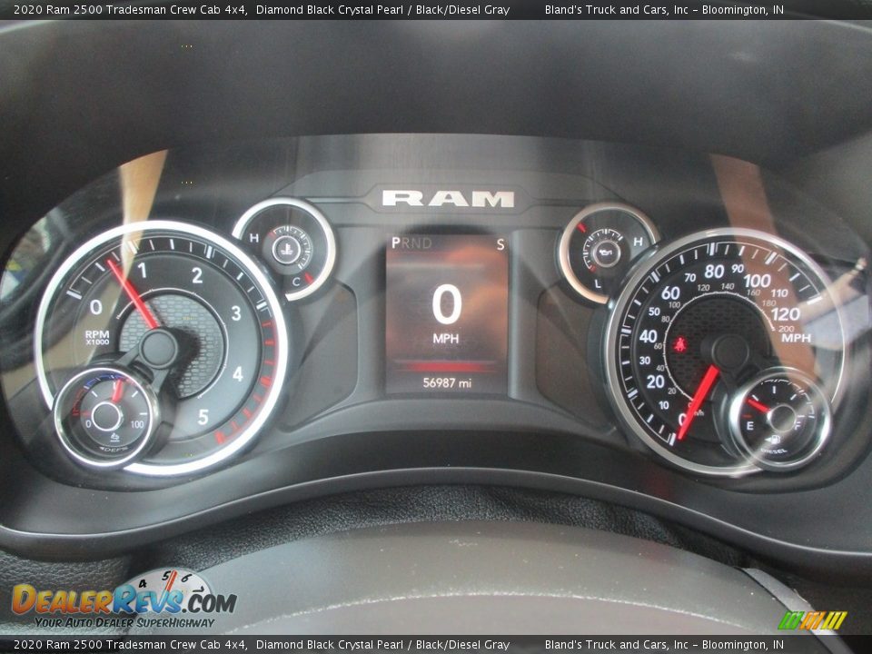 2020 Ram 2500 Tradesman Crew Cab 4x4 Diamond Black Crystal Pearl / Black/Diesel Gray Photo #10