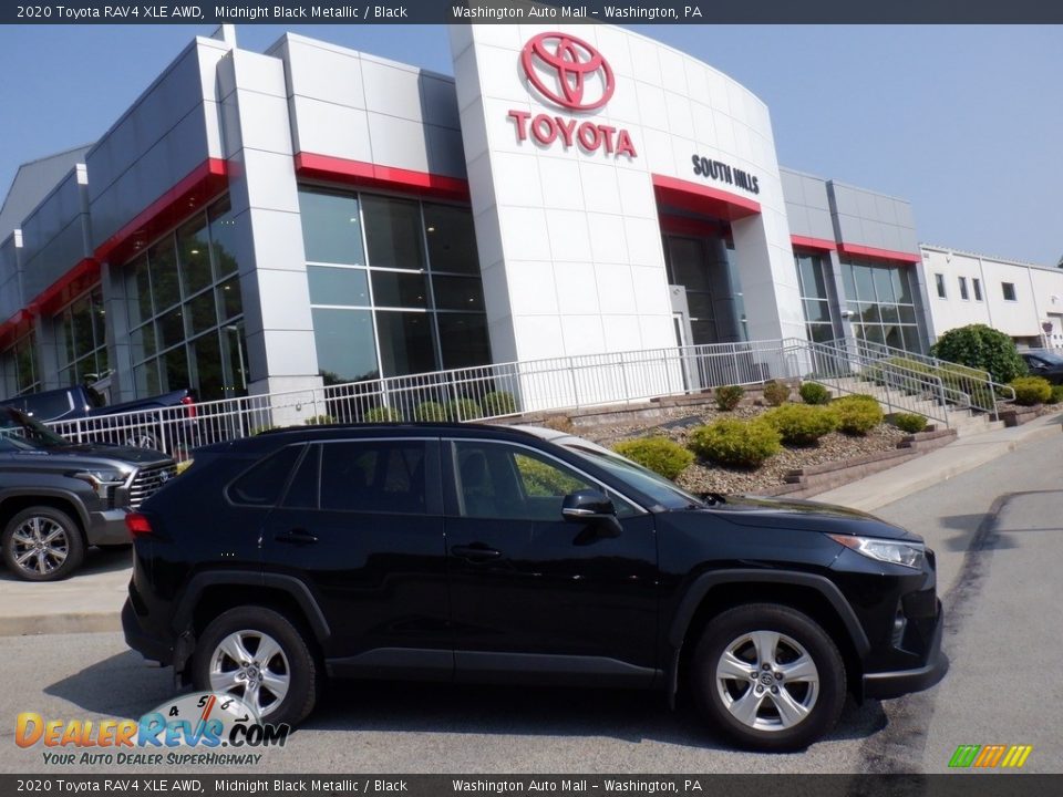 2020 Toyota RAV4 XLE AWD Midnight Black Metallic / Black Photo #2