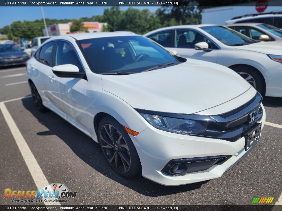 2019 Honda Civic Sport Sedan Platinum White Pearl / Black Photo #2