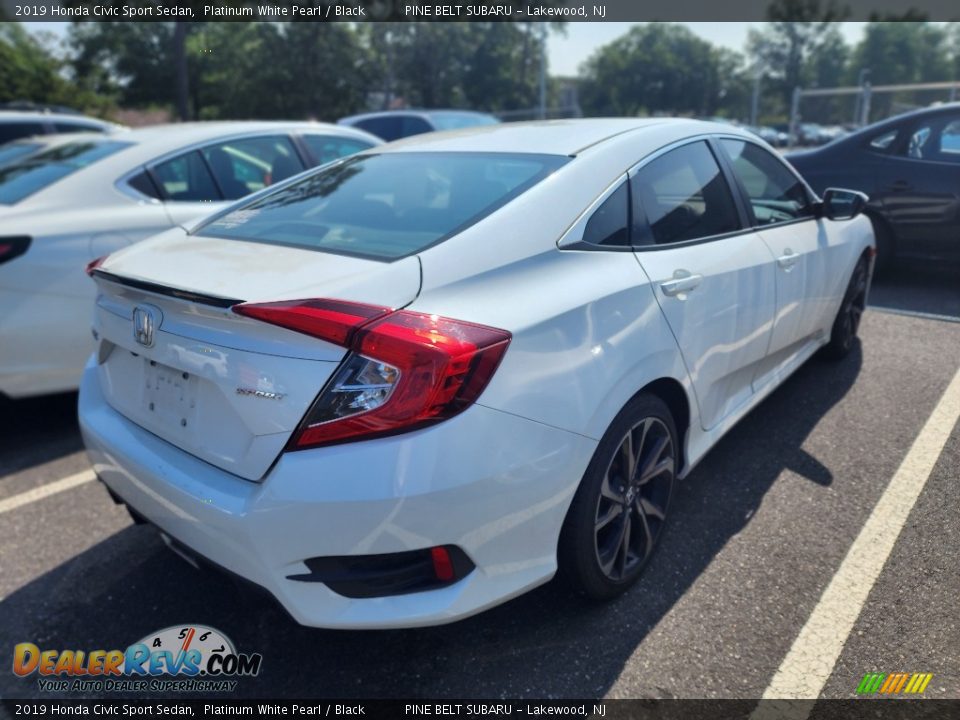 2019 Honda Civic Sport Sedan Platinum White Pearl / Black Photo #3