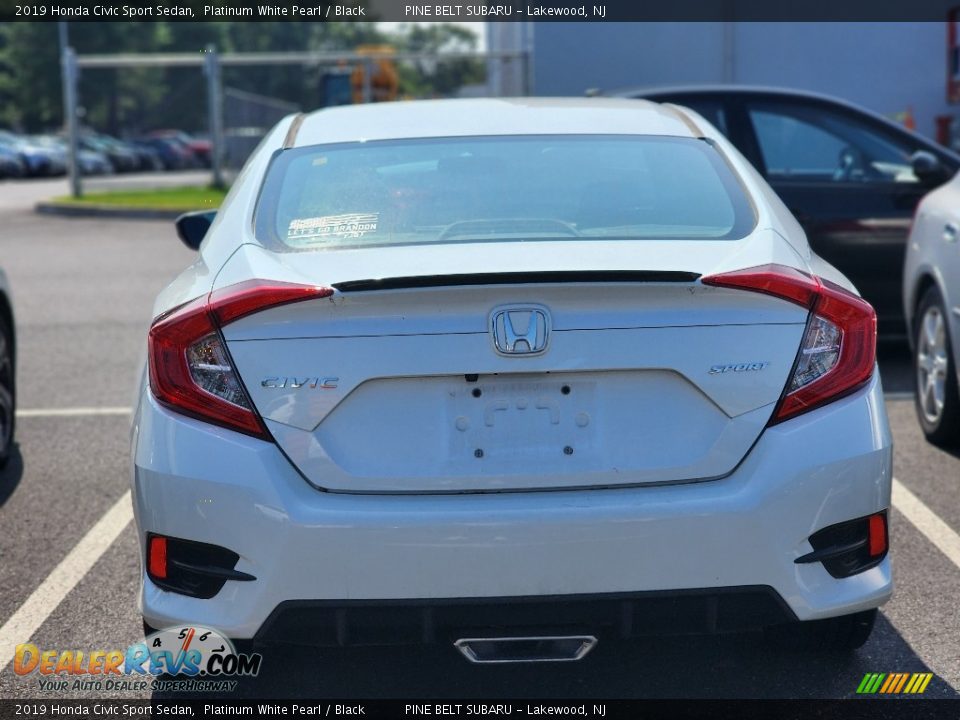 2019 Honda Civic Sport Sedan Platinum White Pearl / Black Photo #4