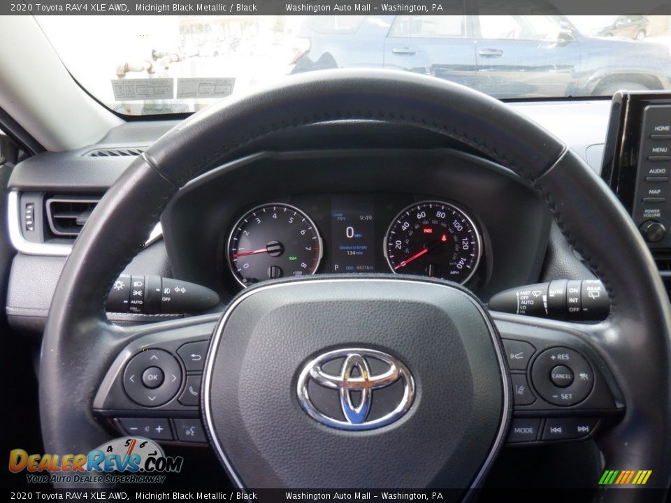 2020 Toyota RAV4 XLE AWD Midnight Black Metallic / Black Photo #26