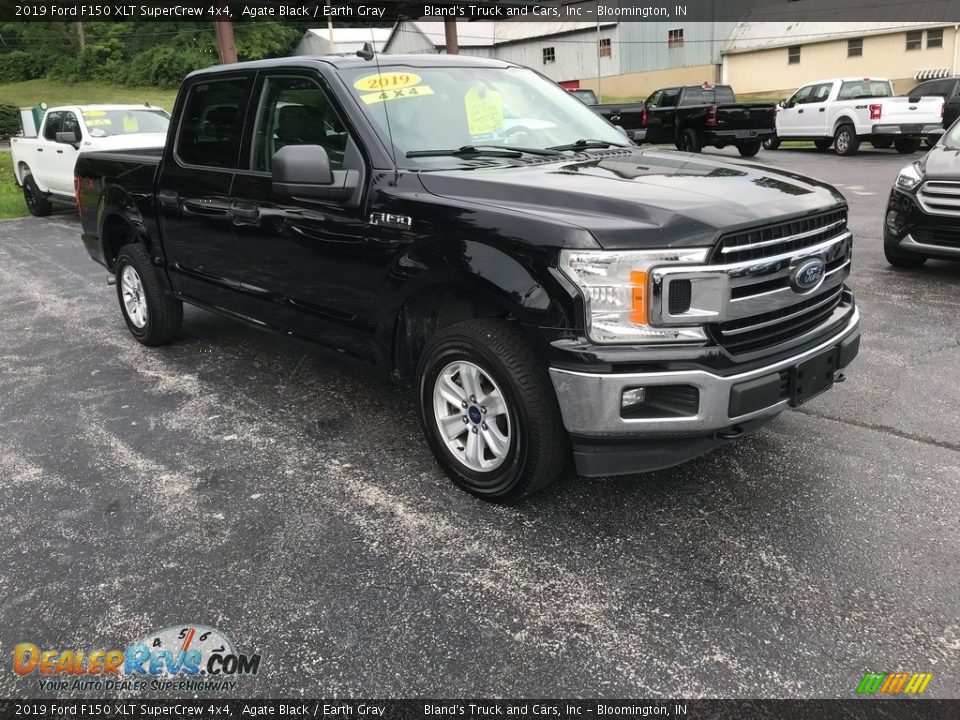 2019 Ford F150 XLT SuperCrew 4x4 Agate Black / Earth Gray Photo #4