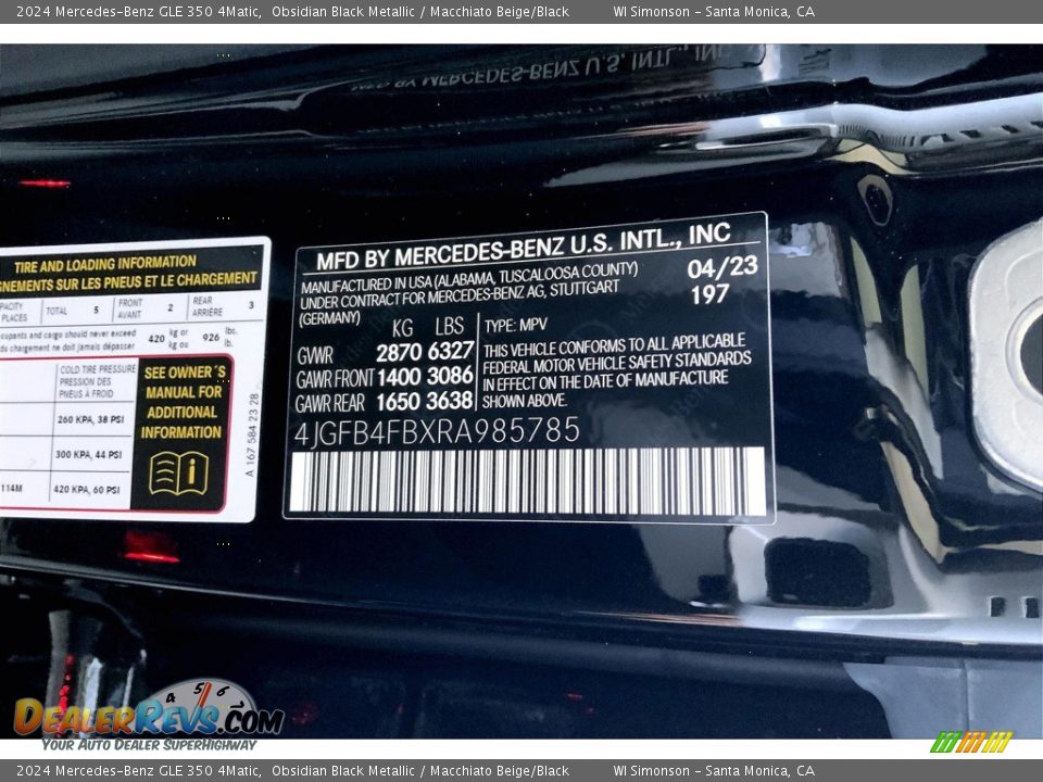 2024 Mercedes-Benz GLE 350 4Matic Obsidian Black Metallic / Macchiato Beige/Black Photo #13
