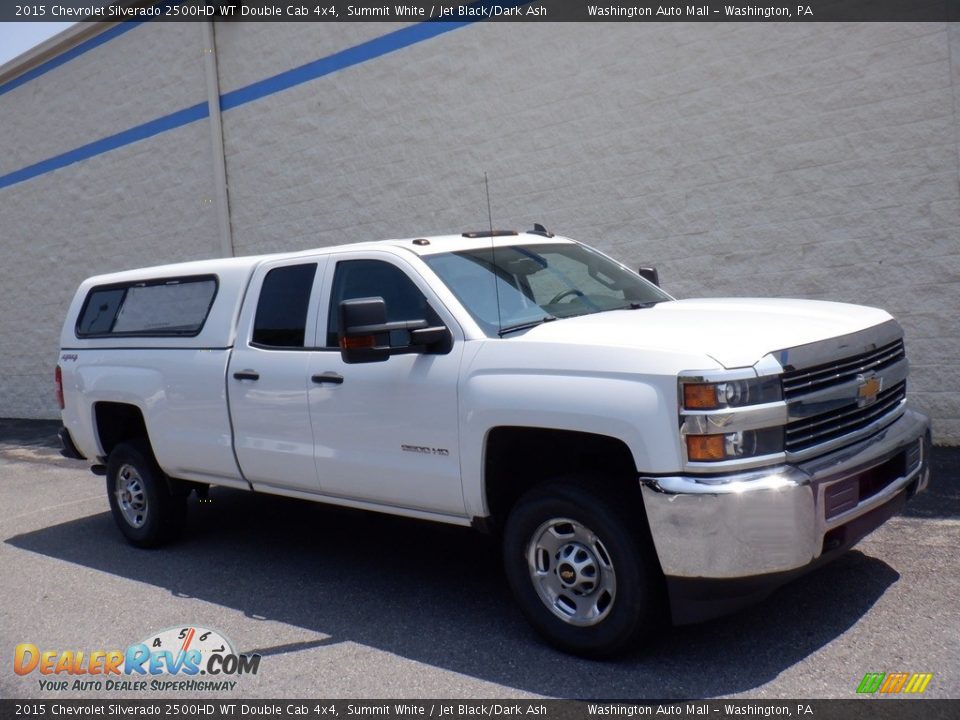 2015 Chevrolet Silverado 2500HD WT Double Cab 4x4 Summit White / Jet Black/Dark Ash Photo #1